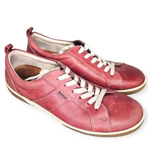 ECCO Women's Chase Port Leather Lace-Up Fashion Sneakers Size EU 39/US8.5